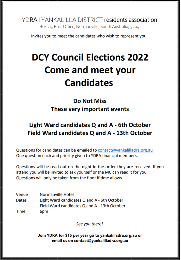 DCY Council Elections 2022 Come and meet your Candidates